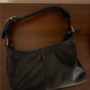 Coach Black Leather Shoulder Bag